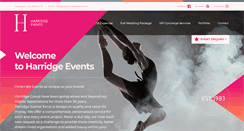 Desktop Screenshot of harridgeevents.com